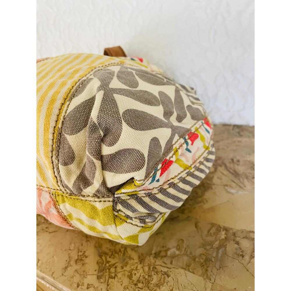 Fossil Multicolored Patchwork Fabric/Leather Sued… - image 7